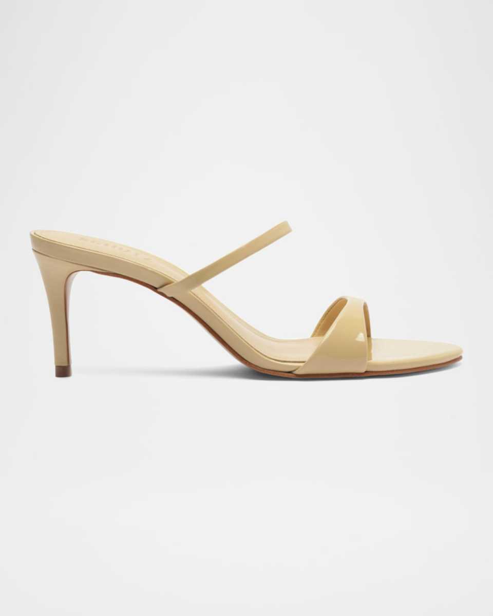 Jessica Leather Mid-Heel Mule Sandals